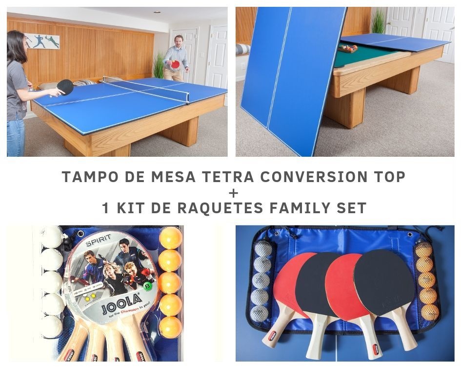 Tampo De Mesa JOOLA Tetra Conversion Top 1 Conjunto De Raquetes De